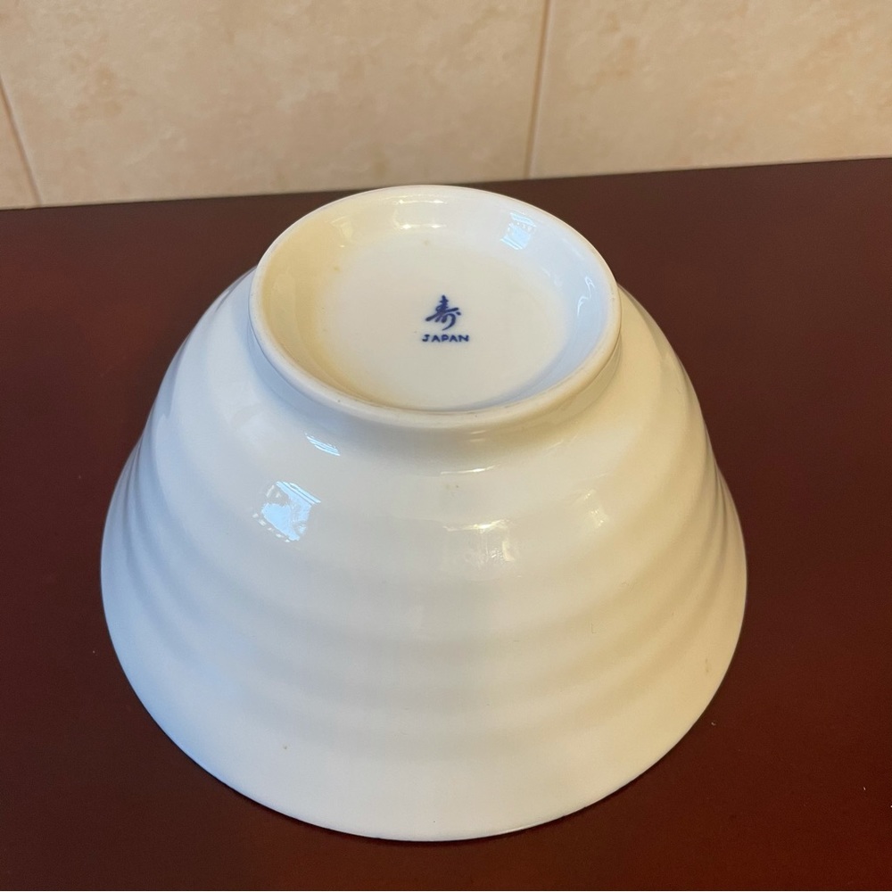 SET OF 2 JAPAN DOG DESIGN BLUE & WHITE CERAMIC BOWLS Soup Noodle Pet - Picture 8 of 15